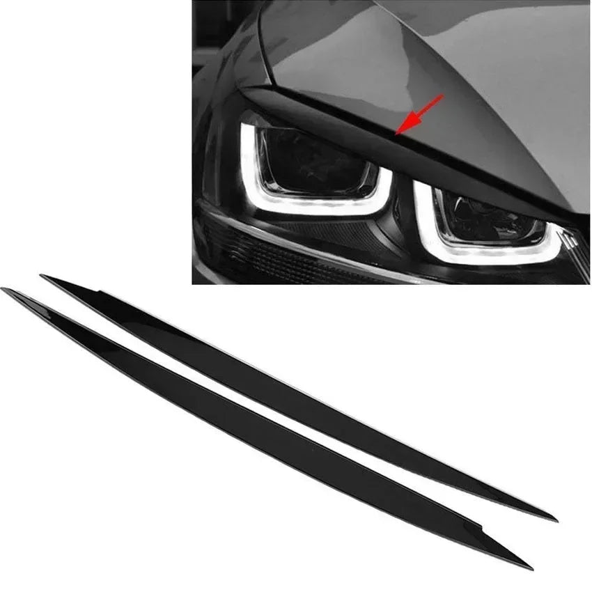 For VW GOLF 7 7.5 VII MK7 MK7.5 GTI R GTE GTD 2013-2020 Headlights Eyebrow Eyelids Stickers Trim Cover  Accessories Body Kit