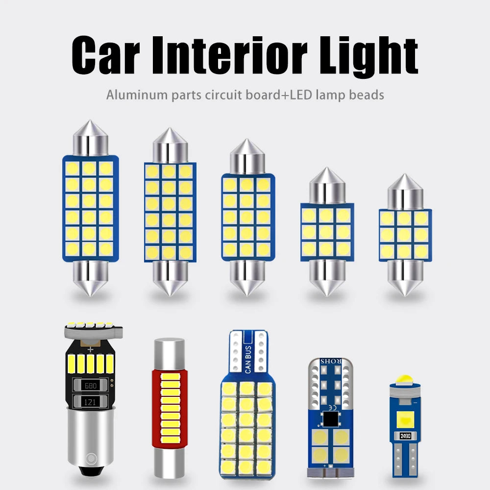 For BMW 3 Series E36 E46 M3 E90 Sedan E91 Touring Car LED Bulbs Interior Dome Reading Lamp Vanity Mirror Trunk Light Accessories