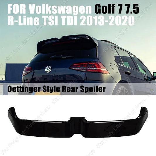 For VW Volkswagen Golf MK7 7 7.5 R-Line TSI TDI 2013-2020 Roof Spoiler Rear Trunk Spoiler Wing Lip Oettinger Style Body Kit ABS