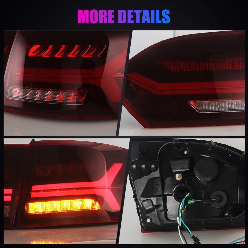 Car Tail Light Assembly For VW Jetta MK6 Sagitar 2012-2014  Brake Light With Turning Signal Light Car led Tail light